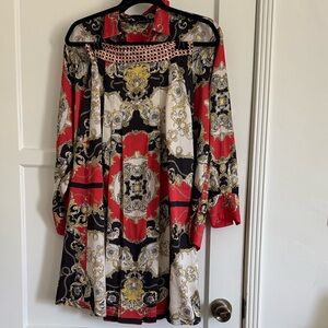 Zara baroque satin skirt blouse set XS